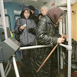 в автобусе
