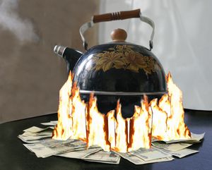 деньги горят